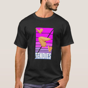 Vaporwave Tendies Chicken Tenders Japanese Kanji T-Shirt