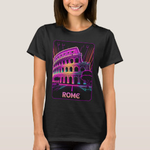 Vaporwave The Colosseum Rome Italy Retro 80s T-Shirt