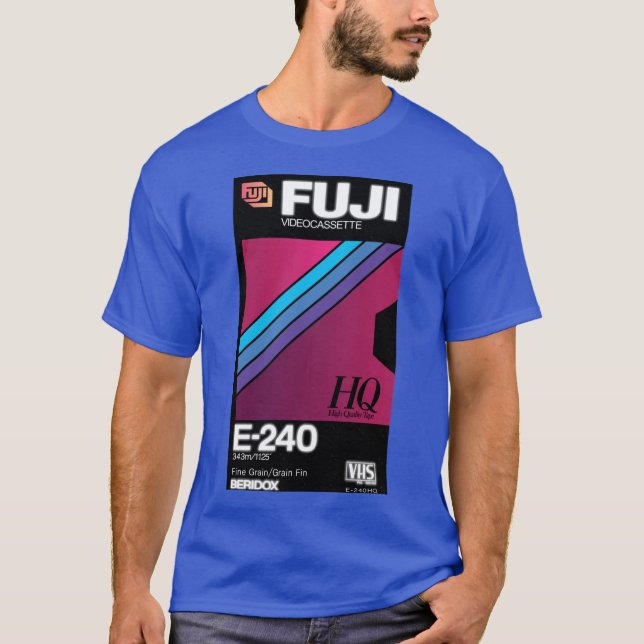 Vaporwave VHS Fuji E240HQ boy family T-Shirt (Front)
