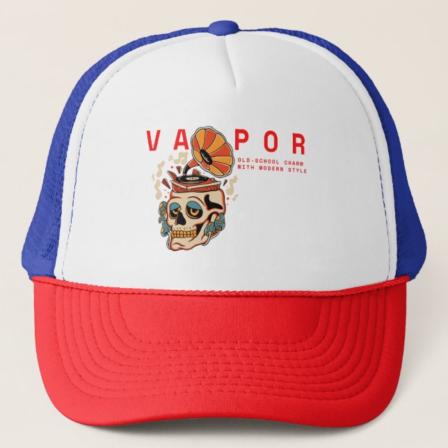 Vapour: Old-School Charm with Modern Style! Trucker Hat (Front)