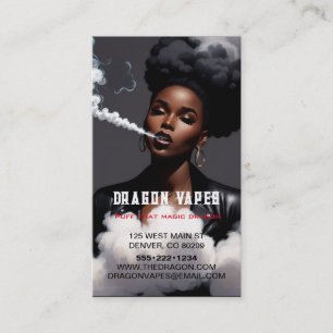 Vapour Vape Plume of Smoke Black & White Business Business Card
