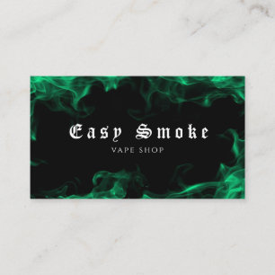 Vapour Vape Plume of Smoke Black & White Business Card