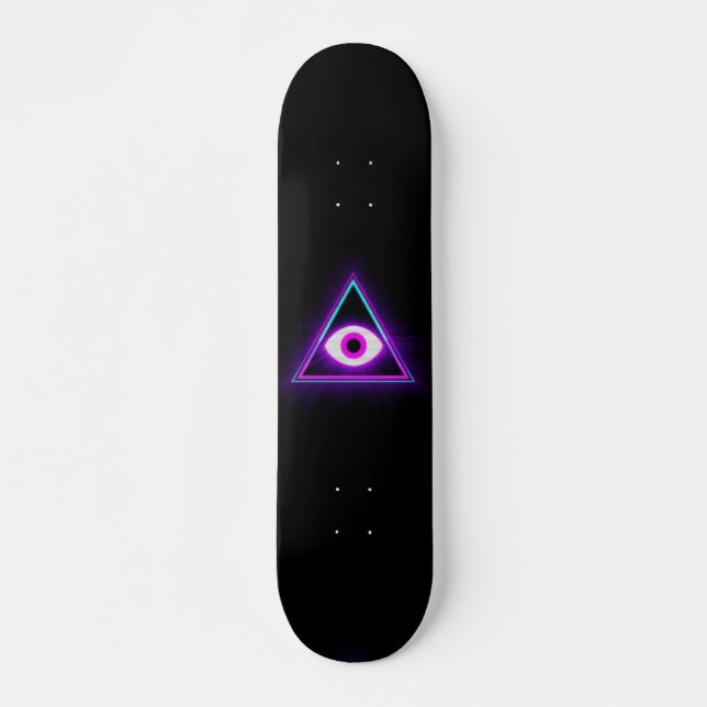 Vapour Wave Eye Skateboard (Front)