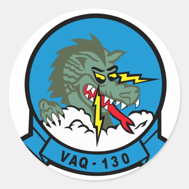 VAQ-130 Zappers Classic Round Sticker (Front)