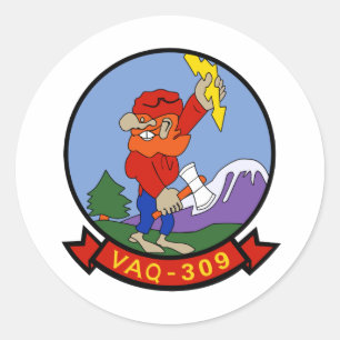 VAQ-309 Axemen Classic Round Sticker
