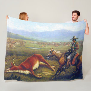 Vaquero C 1830 The Old West The Cowboy Fleece Blanket