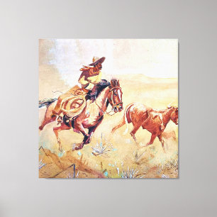 Vaquero Painting by Eward Borein Canvas Print