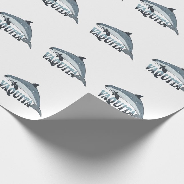 Vaquita Small Porpoise Wrapping Paper (Corner)