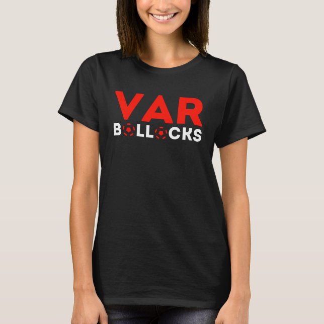 VAR [Censored] Red Football Soccer Television T-Shirt (Front)