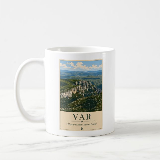 Var Provence Rocky Cliffs Vintage Coffee Mug (Left)