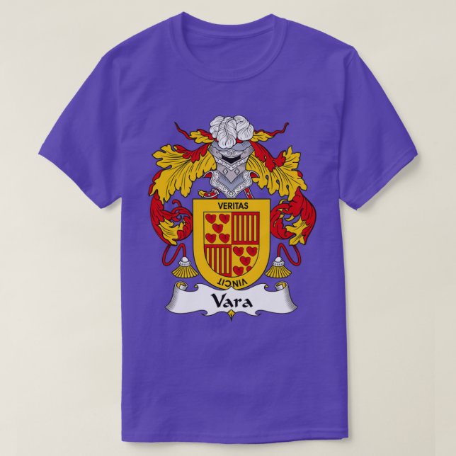 Vara Coat of Arms Family Crest  T-Shirt (Design Front)