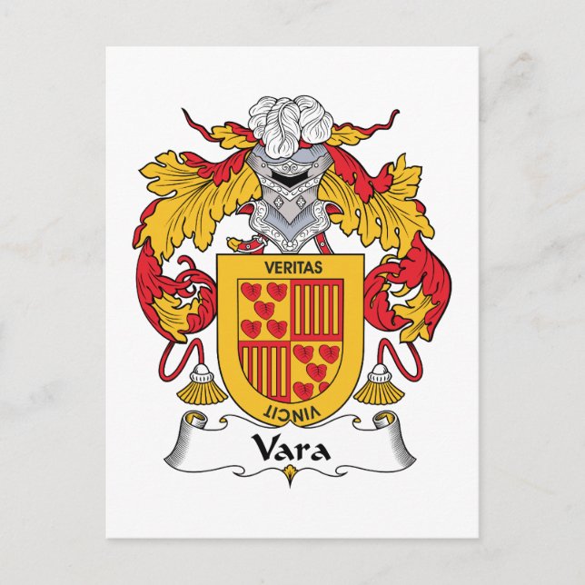 Vara Family Crest Postcard (Front)