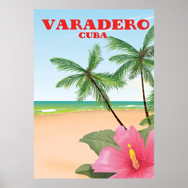 Varadero Cuban beach travel poster (Front)