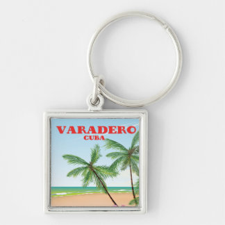 Varadero Cuban beach travel poster Key Ring