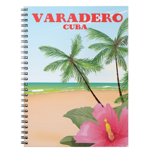 Varadero Cuban beach travel poster Notebook (Front)