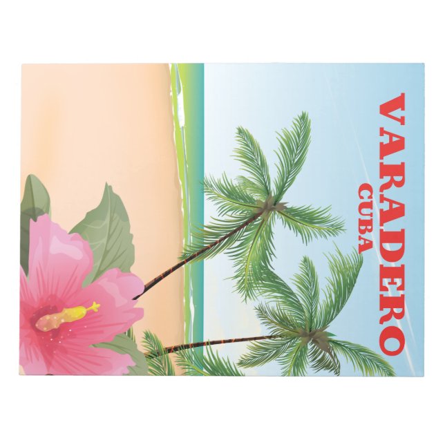 Varadero Cuban beach travel poster Notepad (Front)