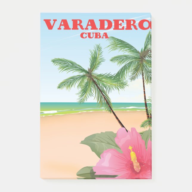 Varadero Cuban beach travel poster Post-it Notes (Front)