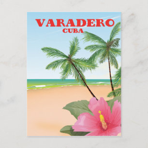 Varadero Cuban beach travel poster Postcard