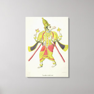 Varaha, engraved by de Marlet (colour litho) Canvas Print
