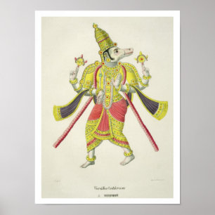 Varaha, engraved by de Marlet (colour litho) Poster