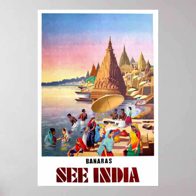 Varanasi, India, Ganges river Poster (Front)