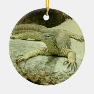 Varanus gouldii ceramic tree decoration