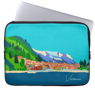 Varenna Como Italy Illustration Travel Laptop Sleeve