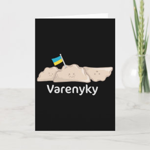 Varenyky Ukrainian Food Cuisine Dumplings Ukraine  Card