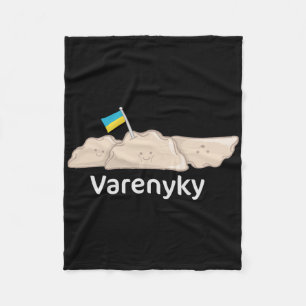 Varenyky Ukrainian Food Cuisine Dumplings Ukraine Fleece Blanket