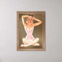 Varga Girl In A Pink Corset by Alberto Vargas