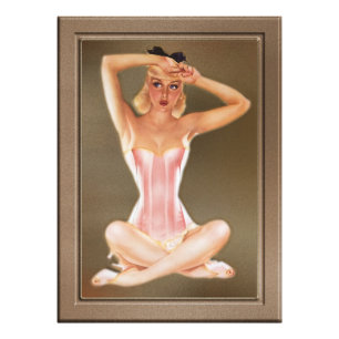 Varga Girl In A Pink Corset by Alberto Vargas Photo Print