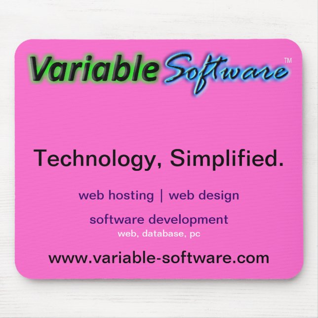 Variable Software Mouse pAD, pink Mat (Front)