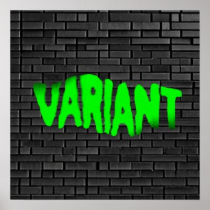 VARIANT Graffiti Green 2 Matte Poster