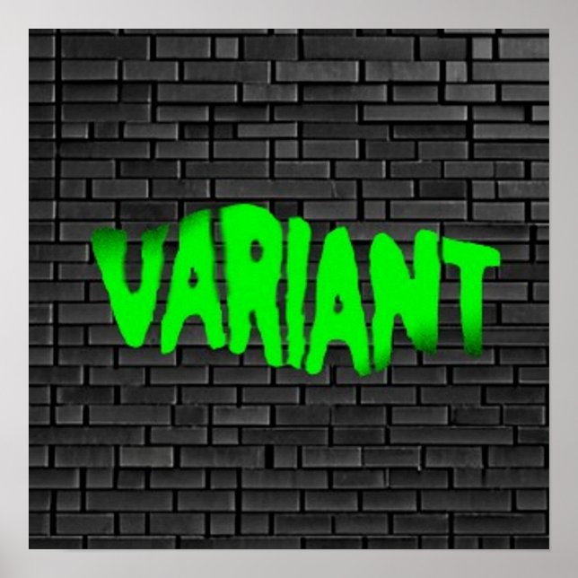 VARIANT Graffiti Green 2 Matte Poster (Front)