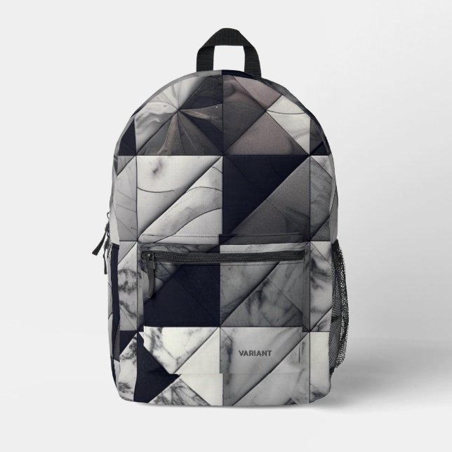 VARIANT Marbled 1a  Printed Backpack (Front)