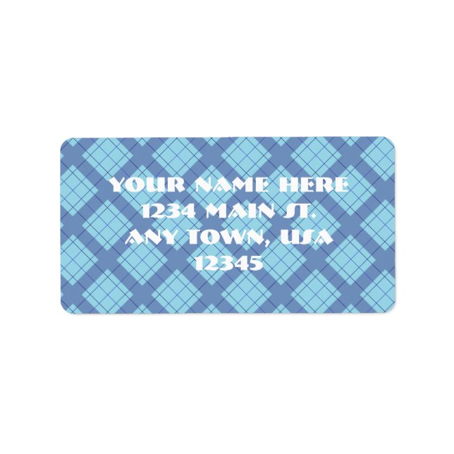 Variation Blue Plaid Label (Front)