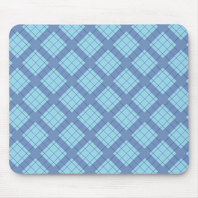 Variation Blue Plaid Mousepad (Front)