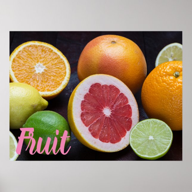 Variation of citrus orange, lime, mandarin, lemon  poster (Front)
