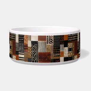 Variations of African motifs in earth tones pet
