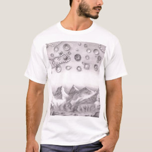 Variations of Faceted Gemstones and Pearls in Sky T-Shirt