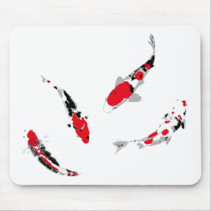 Varicolored carps mouse mat