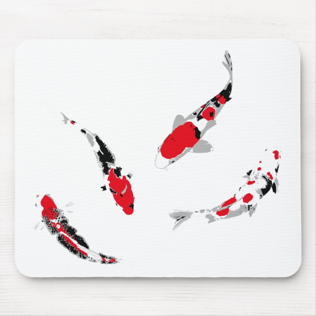 Varicolored carps mouse mat (Front)