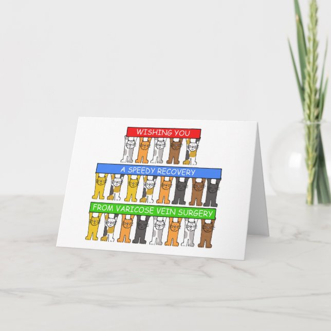 Varicose Vein Surgery Get Well Soon Card (Front)