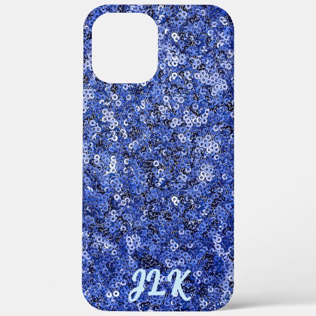 Variegated Blue Sequin Signature  Case-Mate iPhone Case (Back)