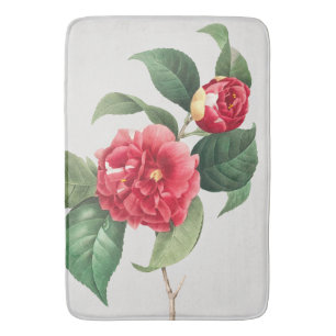 Variegated Camellia, Pierre-Joseph Redouté, 1833 Bath Mat