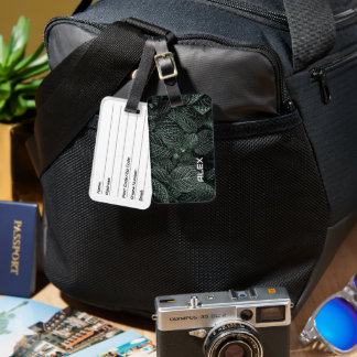 Variegated Foliage – Dark Green Leaves with White Luggage Tag