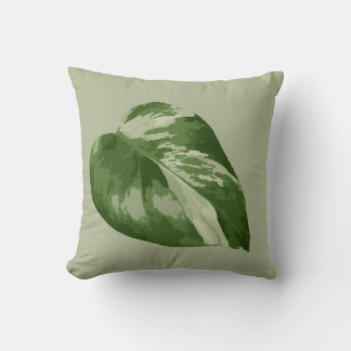 Variegated Monstera Albo Leaf Pillow