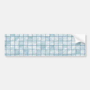 Variegated Pastel Aqua Tile Pattern Bumper Sticker