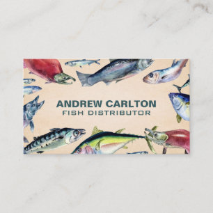 Varietal Fish Fishing Business Card