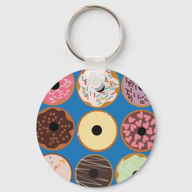 Varieties of Doughnuts Key Ring (Front)
